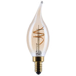 3.5 Watt (40 Watt Equivalent) E12 CA11 300L 120V LED 2000k Light Bulb by Satco - Clear Amber, 90+ [Satco-S14220|MAIN]