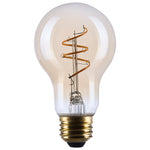 5.5 Watt (60 Watt Equivalent) E26 A19 500L 120V LED 2000k Light Bulb by Satco - Clear Amber, 90+ [Satco-S14227|MAIN]