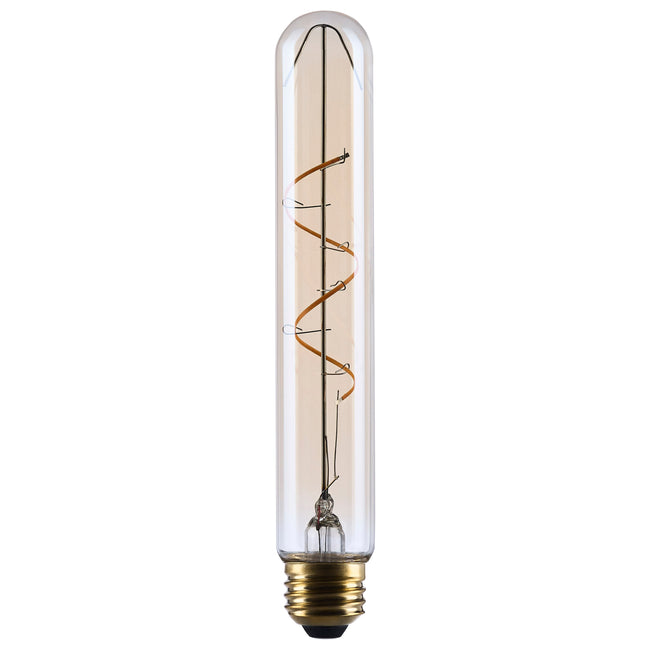 3.5 Watt (40 Watt Equivalent) E26 T9 300L 120V LED 2000k Light Bulb by Satco - Clear Amber, 90+ [Satco-S14229|MAIN]