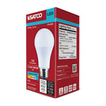 Satco 13.5/10/5W (100/70/30W Equivalent) A19 Standard LED Bulb, E26d Base, 5000K, 80+ CRI, Damp Rated, Frost with Frosted Glass, alternate view [Satco-S14395|CUSTOM|1]
