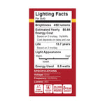 Satco 5.5W (40W Equivalent) A15 Standard LED Bulb, E12 Candelabra Base, 3000K, 80+ CRI, Shatter Resistant, Dimmable, Damp Rated, alternate view [Satco-S15201|CUSTOM|3]