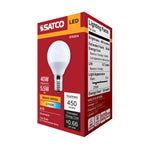 Satco 5.5W (40W Equivalent) A15 Standard LED Bulb, E17 Intermediate Base, 2700K, 80+ CRI, Shatter Resistant, Dimmable, Damp Rated, alternate view [Satco-S15204|CUSTOM|6]