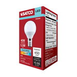 Satco 5.5W (40W Equivalent) A15 Standard LED Bulb, E17 Intermediate Base, 4000K, 80+ CRI, Shatter Resistant, Dimmable, Damp Rated, alternate view [Satco-S15206|CUSTOM|6]