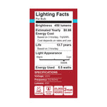 Satco 5.5W (40W Equivalent) A15 Standard LED Bulb, E26 Medium Base, 5000K, 80+ CRI, Shatter Resistant, Dimmable, Damp Rated, Frost, alternate view [Satco-S15211|CUSTOM|3]