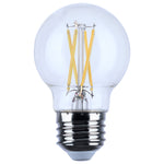 Satco 4W (40W Equivalent) G16.5 Globe LED Filament Bulb, E26 Medium Base, 2700K, 90+ CRI, Dimmable, Wet Rated, Single (Box), alternate view [Satco-S21215|CUSTOM|1]