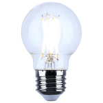 Satco 4W (40W Equivalent) G16.5 Globe LED Filament Bulb, E26 Medium Base, 2700K, 90+ CRI, Dimmable, Wet Rated, Single (Box), alternate view [Satco-S21215|CUSTOM|2]