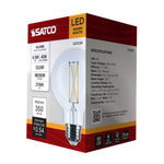 Satco 4.5W (40W Equivalent) G25 Globe LED Filament Bulb, E26 Medium Base, 2700K, 90+ CRI, Dimmable, Wet Rated, Clear / Single (Box), alternate view [Satco-S21226|CUSTOM|9]