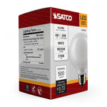 Satco 6W (60W Equivalent) G25 Globe LED Filament Bulb, E26 Medium Base, 2700K, 90+ CRI, Dimmable, Wet Rated, White / Single (Box), alternate view [Satco-S21238|CUSTOM|4]