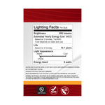 Satco 6W (60W Equivalent) G25 Globe LED Filament Bulb, E26 Medium Base, 2700K, 90+ CRI, Dimmable, Wet Rated, Clear / 2-Pack (Box), alternate view [Satco-S21245|CUSTOM|5]
