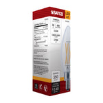 Satco 4W (40W Equivalent) B11 Torpedo LED Filament Bulb, E12 Candelabra Base, 2700K, 90+ CRI, Dimmable, Wet Rated, Clear / Single, alternate view [Satco-S21264|CUSTOM|10]