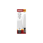 Satco 4W (40W Equivalent) B11 Torpedo LED Filament Bulb, E12 Candelabra Base, 2700K, 90+ CRI, Dimmable, Wet Rated, Frost / Single, alternate view [Satco-S21269|CUSTOM|1]