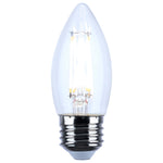 Satco 5.5W (60W Equivalent) B11 Torpedo LED Filament Bulb, E26 Medium Base, 2700K, 90+ CRI, Dimmable, Wet Rated, Clear / Single (Box), alternate view [Satco-S21290|CUSTOM|2]