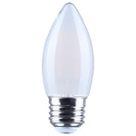 Satco 5.5W (60W Equivalent) B11 Torpedo LED Filament Bulb, E26 Medium Base, 2700K, 90+ CRI, Dimmable, Wet Rated, Frost / Single (Box), alternate view [Satco-S21292|CUSTOM|1]
