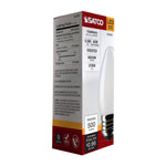 Satco 5.5W (60W Equivalent) B11 Torpedo LED Filament Bulb, E26 Medium Base, 2700K, 90+ CRI, Dimmable, Wet Rated, Frost / Single (Box), alternate view [Satco-S21292|CUSTOM|4]