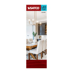 Satco 4W (40W Equivalent) CA10 Flame Tip LED Filament Bulb, E12 Candelabra Base, 5000K, 90+ CRI, Dimmable, Wet Rated, Clear / Single (Box), alternate view [Satco-S21299|CUSTOM|4]