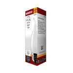 Satco 5.5W (60W Equivalent) CA10 Flame Tip LED Filament Bulb, E26 Medium Base, 2700K, 90+ CRI, Dimmable, Wet Rated, Frost / Single (Box), alternate view [Satco-S21320|CUSTOM|1]