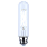 Satco 5.5W (40W Equivalent) T10 Tubular LED Filament Bulb, E26 Medium Base, 2700K, 90+ CRI, Dimmable, Wet Rated, Single (Box), alternate view [Satco-S21344|CUSTOM|1]