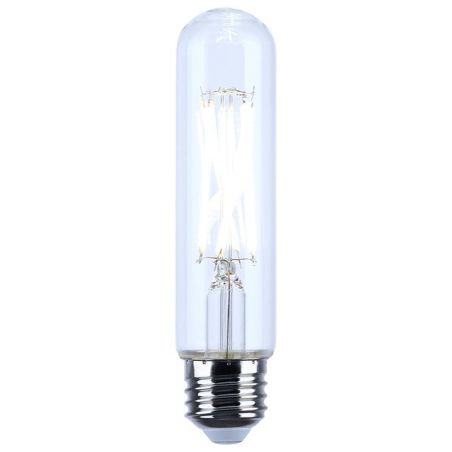 Satco 5.5W (40W Equivalent) T10 Tubular LED Filament Bulb, E26 Medium Base, 2700K, 90+ CRI, Dimmable, Wet Rated, Single (Box), alternate view [Satco-S21344|CUSTOM|1]