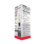 Satco 5.5W (40W Equivalent) T10 Tubular LED Filament Bulb, E26 Medium Base, 2700K, 90+ CRI, Dimmable, Wet Rated, Single (Box), alternate view [Satco-S21344|CUSTOM|5]