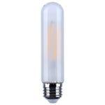Satco 5.5W (40W Equivalent) T10 Tubular LED Filament Bulb, E26 Medium Base, 3000K, 90+ CRI, Dimmable, Wet Rated, Frost / Single (Box), alternate view [Satco-S21348|CUSTOM|1]