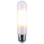 Satco 5.5W (40W Equivalent) T10 Tubular LED Filament Bulb, E26 Medium Base, 3000K, 90+ CRI, Dimmable, Wet Rated, Frost / Single (Box), alternate view [Satco-S21348|CUSTOM|2]