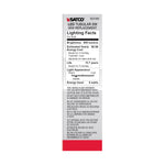 Satco 8W (60W Equivalent) T10 Tubular LED Filament Bulb, E26 Medium Base, 3000K, 90+ CRI, Dimmable, Wet Rated, Clear, alternate view [Satco-S21351|CUSTOM|3]