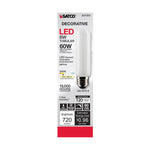Tubular 8 Watt (75 Watt Equivalent) E26 T10 120V LED 3000k Light Bulb by Satco
