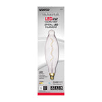 Satco 4W (40W Equivalent) BT38 LED Filament Bulb, E26 Medium Base, 2150K, 90+ CRI, Dimmable, Wet Rated, Clear with Clear Glass, alternate view [Satco-S22431|CUSTOM|1]
