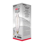 Satco 4W (40W Equivalent) BT38 LED Filament Bulb, E26 Medium Base, 2150K, 90+ CRI, Dimmable, Wet Rated, Clear with Clear Glass, alternate view [Satco-S22431|CUSTOM|8]