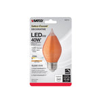 Satco 4W (40W Equivalent) C15 LED Filament Bulb, E26 Medium Base, 2100K, 80+ CRI, Dimmable, Damp Rated, Single (Clamshell), alternate view [Satco-S22712|CUSTOM|1]