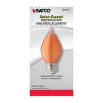Satco 4W (40W Equivalent) C15 LED Filament Bulb, E26 Medium Base, 2100K, 80+ CRI, Dimmable, Damp Rated, Single (Box), alternate view [Satco-S23412|CUSTOM|4]