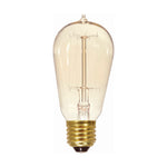 Satco 40W ST19 Edison Incandescent Bulb, E26 Medium Base, 2700K, 100+ CRI, Dimmable, Cage Style Filament, Clear with Clear Glass, alternate view [Satco-S2413|CUSTOM|1]
