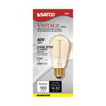 Satco 40W ST19 Edison Incandescent Bulb, E26 Medium Base, 2700K, 100+ CRI, Dimmable, Cage Style Filament, Clear with Clear Glass, alternate view [Satco-S2413|CUSTOM|2]