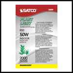 Satco 50W R20 Incandescent Bulb, E26 Medium Base, Dimmable, 120V, Blue with Grow Glass, alternate view [Satco-S2850|CUSTOM|2]