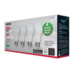 Satco 10W (60W Equivalent) A19 Standard LED Bulb, E26 Medium Base, 4000K, 90+ CRI, Damp Rated, Frost with Frost Glass, alternate view [Satco-S28562|CUSTOM|8]