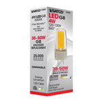 Satco 4W (25W Equivalent) T4 LED Bulb, G8 Base, 5000K, 80+ CRI, Dimmable, Damp Rated, alternate view [Satco-S28681|CUSTOM|5]
