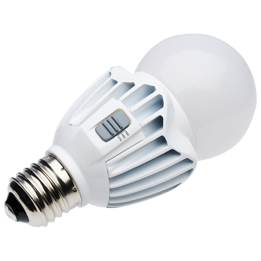 Satco 20W (150W Equivalent) A21 Standard LED Bulb, E26 Medium Base, Selectable 2700K-5000K, 80+ CRI, Dimmable, Damp Rated, White with Frosted Glass, alternate view [Satco-S28737|CUSTOM|1]