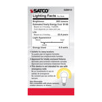 Satco 8.8W (60W Equivalent) A19 Standard LED Bulb, E26 Medium Base, 3000K, 90+ CRI, Damp Rated, alternate view [Satco-S28915|CUSTOM|4]