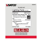 Satco 17.5W (100W Equivalent) PAR38 Reflector LED Bulb, E26 Medium Base, 3000K, 90+ CRI, 40° Beam, Dimmable, Wet Rated, Clear with Clear Glass, alternate view [Satco-S29455|CUSTOM|4]