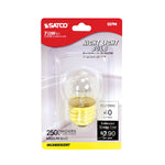 Satco 7.5W S11 Indicator Incandescent Bulb, E26 Medium Base, 2700K, 100+ CRI, Dimmable, Clear / Single, alternate view [Satco-S3794|CUSTOM|1]