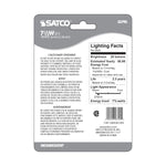 Satco 7.5W S11 Indicator Incandescent Bulb, E26 Medium Base, 2700K, 100+ CRI, Dimmable, Gloss White / Single, alternate view [Satco-S3795|CUSTOM|2]