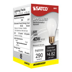 Satco 40W A15 Standard Incandescent Bulb, E26 Medium Base, 2700K, 100+ CRI, Dimmable, Frost, alternate view [Satco-S3811|CUSTOM|2]