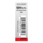 Satco 100W T4 Halogen Bulb, G8 Base, 2900K, 100+ CRI, Dimmable, Damp Rated, Single (Box), alternate view [Satco-S4622|CUSTOM|3]
