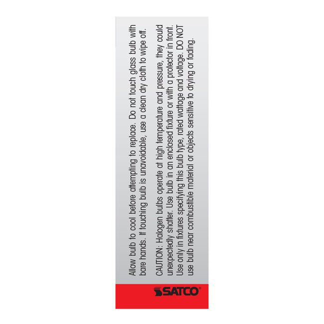 Satco 100W T4 Halogen Bulb, G8 Base, 2900K, 100+ CRI, Dimmable, Damp Rated, Single (Box), alternate view [Satco-S4622|CUSTOM|4]