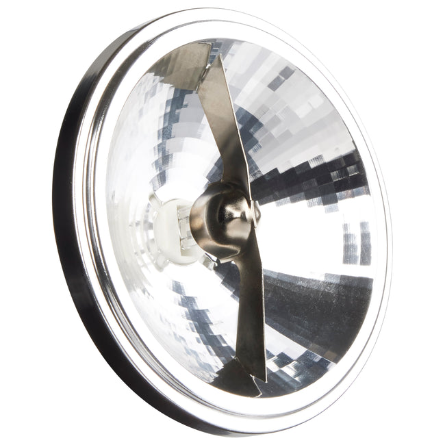 Satco 35W AR111 Halogen Bulb, G53 Base, 2900K, 100+ CRI, 8° Beam, Dimmable, Clear with Clear Glass, alternate view [Satco-S4686|CUSTOM|1]