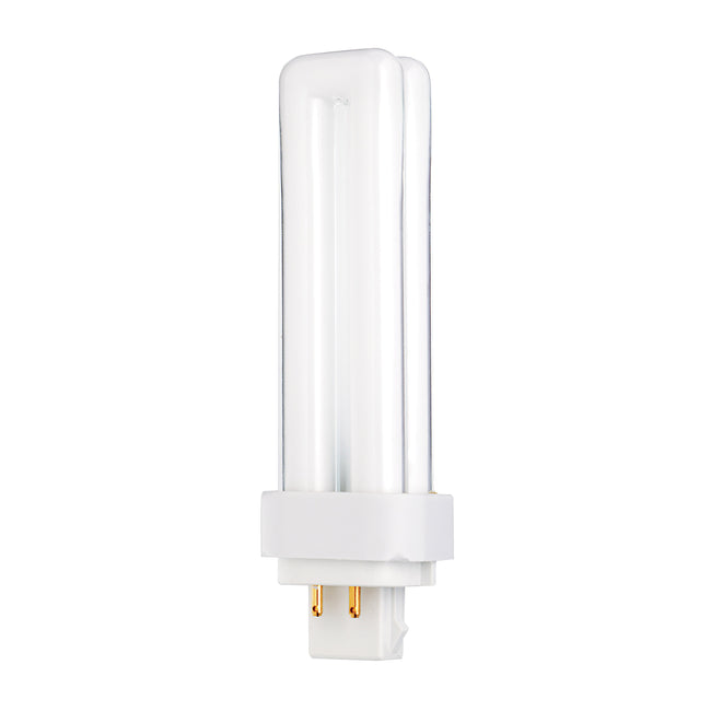 Satco 13W T4 CFL Bulb, G24q-1 Base, 3000K, 80+ CRI, White with White Glass, alternate view [Satco-S6730|CUSTOM|1]