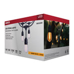 Satco 24 Foot LED String Light, 12-S14 Lamps, 120V, Black, alternate view [Satco-S8020R1|CUSTOM|2]
