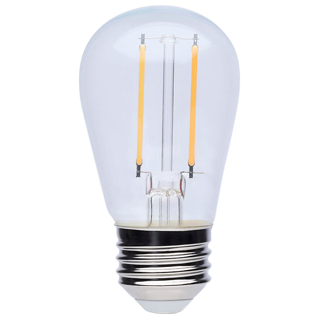 1 Watt (25 Watt Equivalent) E26 S14 67L 120V LED 2700k Light Bulb Box of 4 by Satco - Clear, 84 [Satco-S8021R1|MAIN]