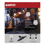 Satco LED String Light, Includes 12-S14 Bulbs, 120V, Black, alternate view [Satco-S8030|CUSTOM|2]