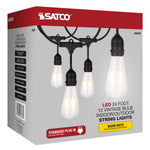 Satco LED String Light, 12 Vintage ST19 Bulbs Included, 120V, alternate view [Satco-S8036|CUSTOM|6]